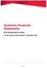 Quarterly Financial Statements
