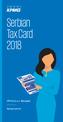 Serbian Tax Card 2018