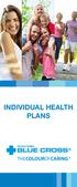 INDIVIDUAL HEALTH PLANS