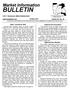 BULLETIN. Market Information