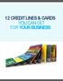 12 CREDIT LINES & CARDS YOU CAN GET FOR YOUR BUSINESS