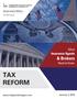 Government Affairs. The White Papers TAX REFORM.