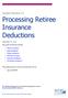Processing Retiree Insurance Deductions