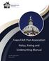 Texas FAIR Plan Association Policy, Rating and Underwriting Manual