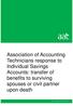 Association of Accounting Technicians response to Individual Savings Accounts: transfer of benefits to surviving spouses or civil partner upon death