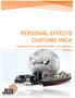 PERSONAL EFFECTS CUSTOMS PACK. International freight forwarder and customs brokers
