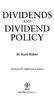 DIVIDENDS DIVIDEND POLICY
