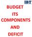 BUDGET ITS COMPONENTS AND DEFICIT