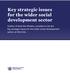 Key strategic issues for the wider social development sector