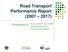 Road Transport Performance Report ( )