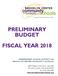 PRELIMINARY BUDGET FISCAL YEAR 2018