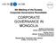 CORPORATE GOVERNANCE IN MONGOLIA