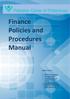 Finance Policies and Procedures Manual