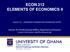 ECON 212 ELEMENTS OF ECONOMICS II