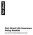 first direct Life Insurance Policy Booklet (Level and Decreasing Cover)