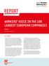 REPORT WORKERS VOICE IN THE 100 LARGEST EUROPEAN COMPANIES. Dossier AT A GLANCE. MBF-Report Nr. 31, Anke Hassel and Nicole Helmerich