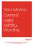 Vero Marine Carriers' Legal Liability Wording