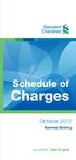 Schedule of. Charges. October Business Banking