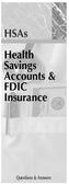 HSAs Health Savings Accounts & FDIC Insurance