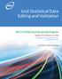 Unit Statistical Data Editing and Validation