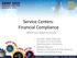 Service Centers: Financial Compliance