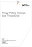 Proxy Voting Policies and Procedures