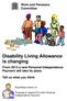 Disability Living Allowance is changing