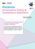 Pensions. Governance Policy & Compliance Statement. Your Guide to the London Borough of Croydon Governance Policy & Compliance Statement