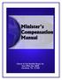 EFFECTIVELY PLANNING A MINISTER S COMPENSATION PACKAGE 2014 Edition Introduction Minister s Personal Budget