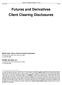 Futures and Derivatives Client Clearing Disclosures