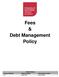 Fees & Debt Management Policy