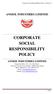 CORPORATE SOCIAL RESPONSIBILITY POLICY