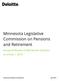Minnesota Legislative Commission on Pensions and Retirement. Actuarial Review of Retirement Systems as of July 1, 2016