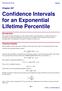 Confidence Intervals for an Exponential Lifetime Percentile