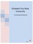 Elizabeth City State University. Purchasing Card Manual