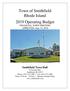 Town of Smithfield Rhode Island 2019 Operating Budget