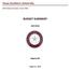 Texas Southern University BUDGET SUMMARY. Approved Cleburne Houston, Texas 77004