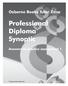 Professional Diploma Synoptic