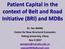 Patient Capital in the context of Belt and Road Initiative (BRI) and MDBs