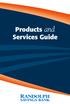 Products and Services Guide