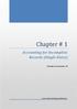 Chapter # 1. Accounting for Incomplete Records (Single Entry) Principles of Accounting XII.