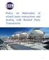 Policy on Materiality of related party transactions and dealing with Related Party Transactions