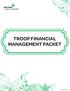 TROOP FINANCIAL MANAGEMENT PACKET