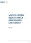 MSCI BLENDED INDEX FAMILY - BENCHMARK STATEMENT