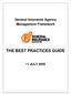 General Insurance Agency Management Framework THE BEST PRACTICES GUIDE