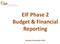 EIF Phase 2 Budget & Financial Reporting. Vanuatu November 2016