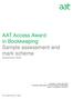 AAT Access Award in Bookkeeping Sample assessment and mark scheme Assessment book