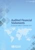 2017 Statement of Internal Control Certification of financial statements for the year ended 31 December Letter of transmittal...