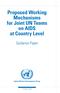 Proposed Working Mechanisms for Joint UN Teams on AIDS at Country Level