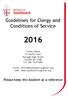 Guidelines for Clergy and Conditions of Service